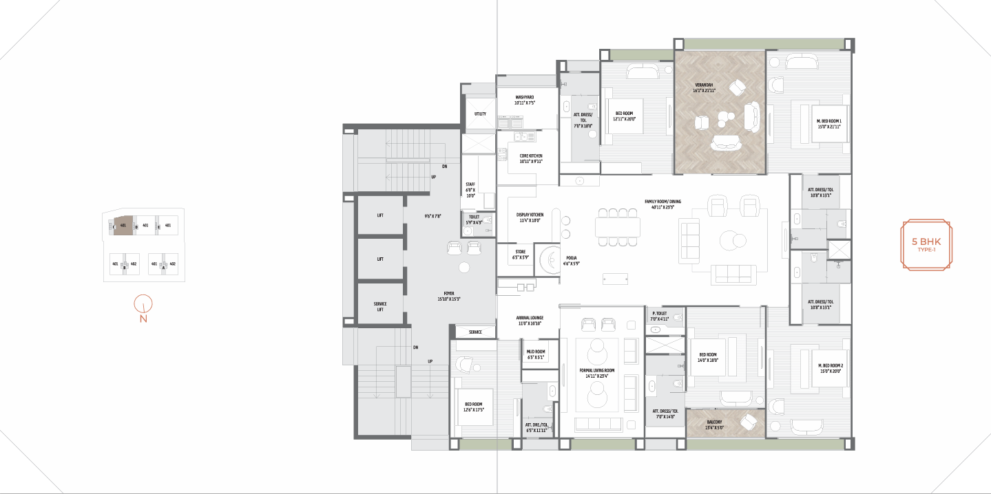 The Bellagio Floor plan